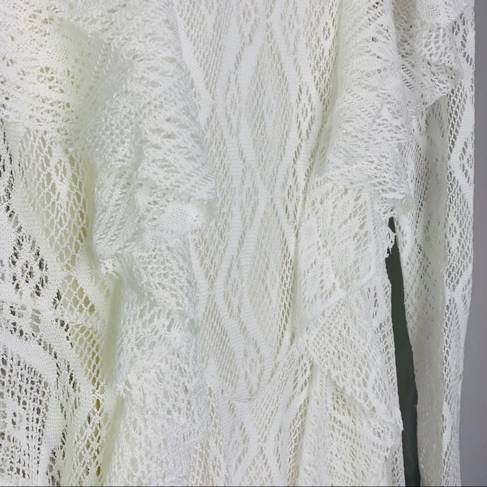 Free People Ivory Mock Neck Lace‎ Dress
